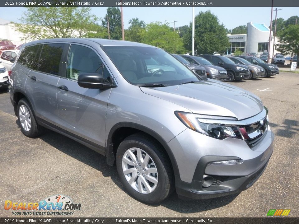 2019 Honda Pilot LX AWD Lunar Silver Metallic / Gray Photo #7