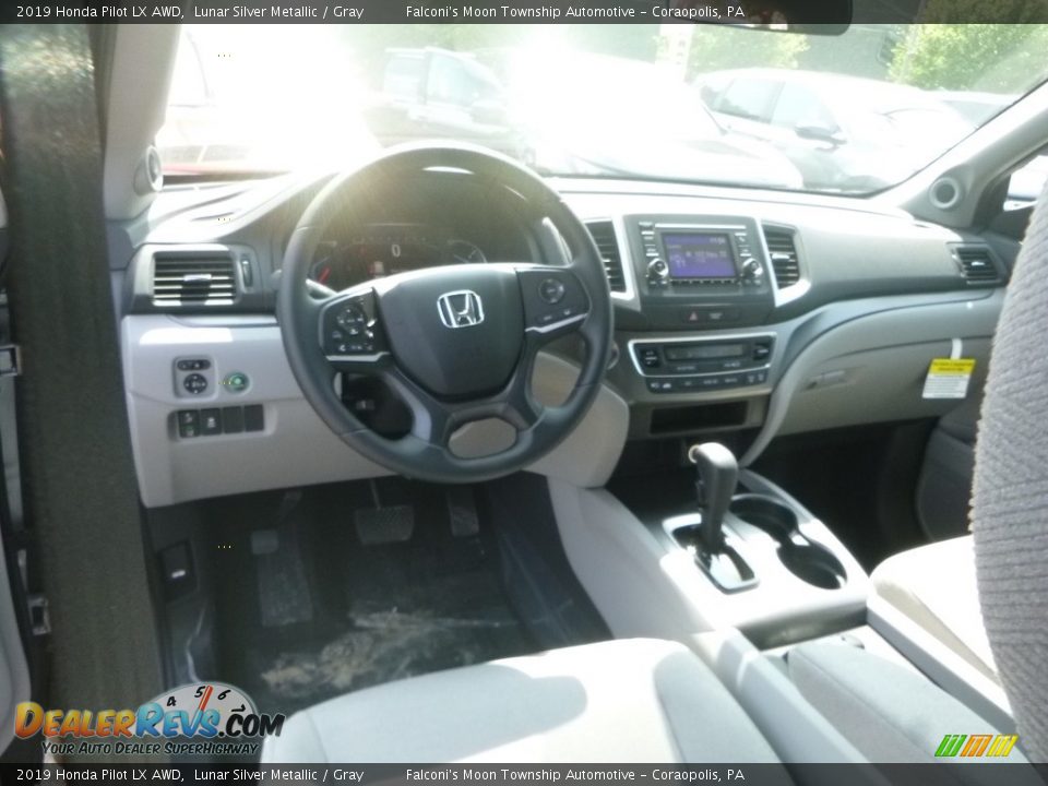 2019 Honda Pilot LX AWD Lunar Silver Metallic / Gray Photo #11