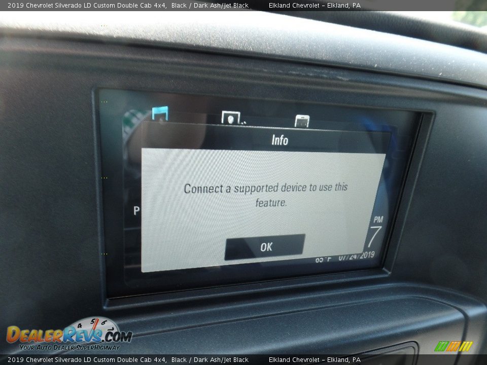 2019 Chevrolet Silverado LD Custom Double Cab 4x4 Black / Dark Ash/Jet Black Photo #30