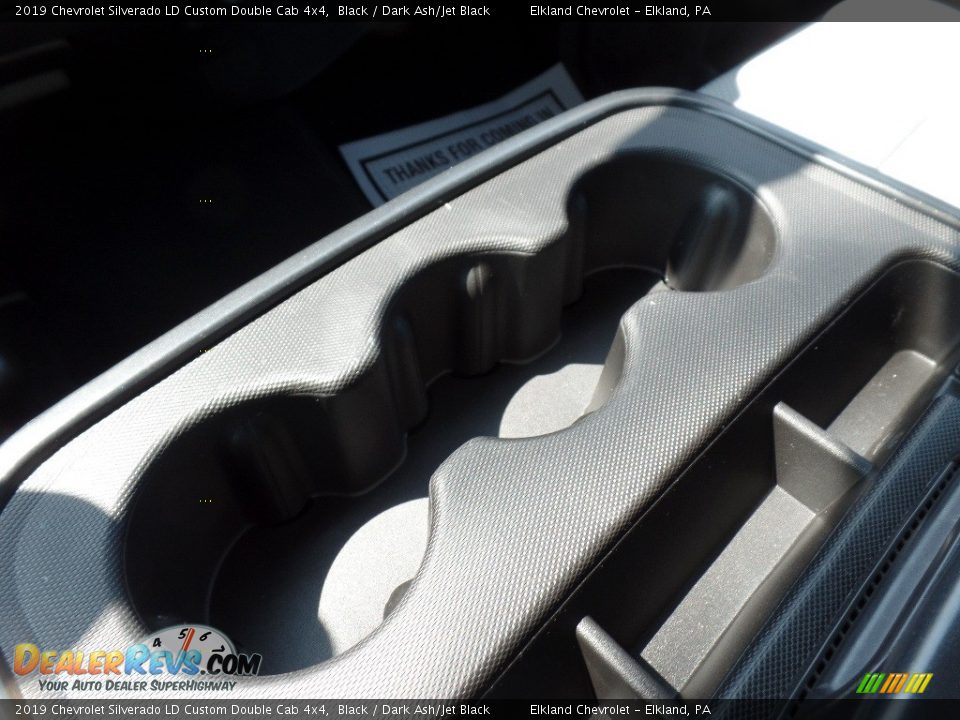 2019 Chevrolet Silverado LD Custom Double Cab 4x4 Black / Dark Ash/Jet Black Photo #34