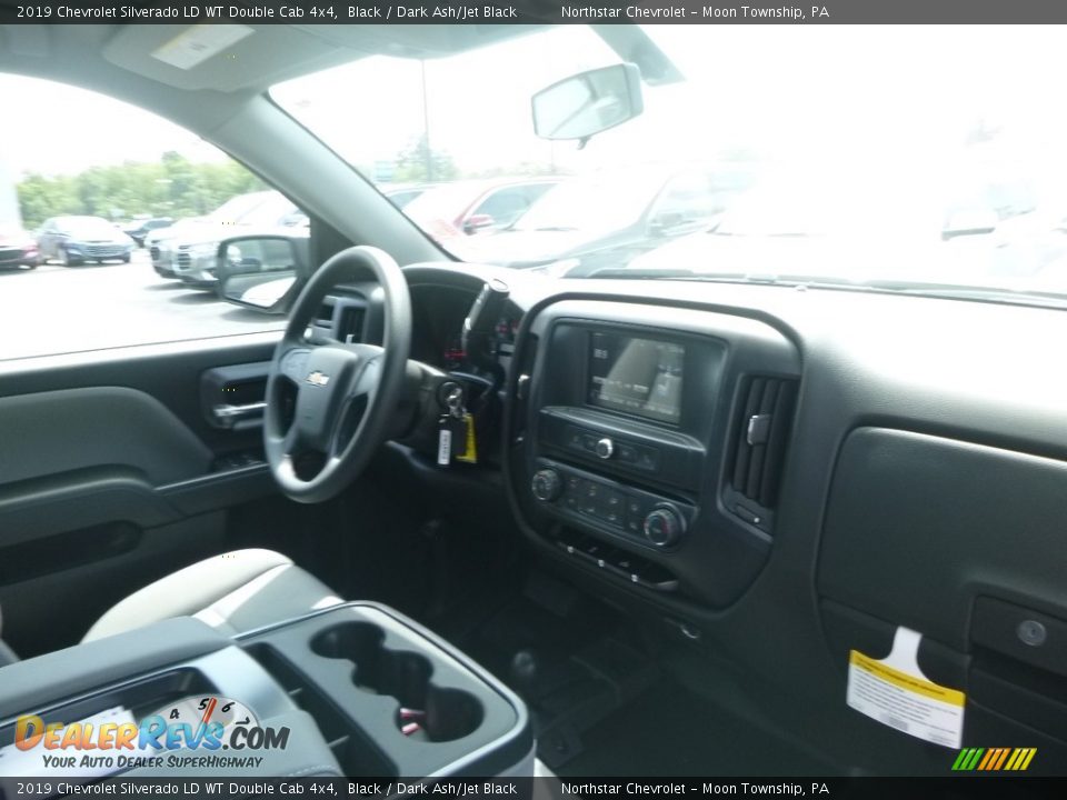 2019 Chevrolet Silverado LD WT Double Cab 4x4 Black / Dark Ash/Jet Black Photo #11