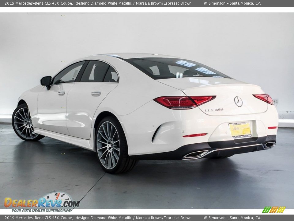 2019 Mercedes-Benz CLS 450 Coupe designo Diamond White Metallic / Marsala Brown/Espresso Brown Photo #2