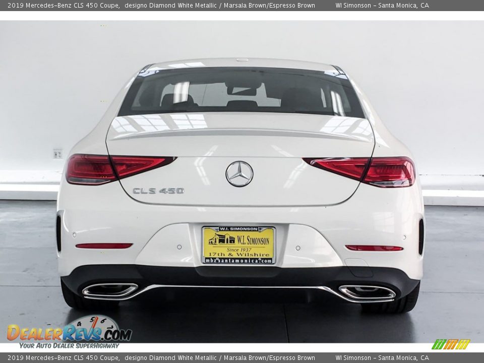 2019 Mercedes-Benz CLS 450 Coupe designo Diamond White Metallic / Marsala Brown/Espresso Brown Photo #3