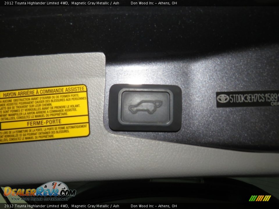 2012 Toyota Highlander Limited 4WD Magnetic Gray Metallic / Ash Photo #15