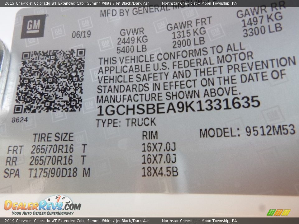 2019 Chevrolet Colorado WT Extended Cab Summit White / Jet Black/Dark Ash Photo #16