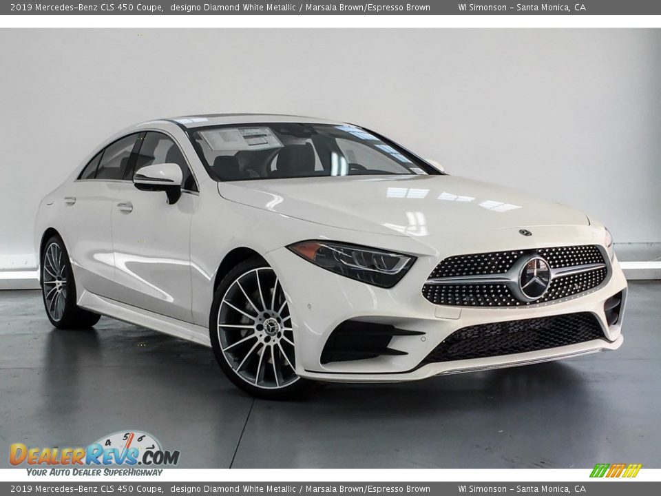 2019 Mercedes-Benz CLS 450 Coupe designo Diamond White Metallic / Marsala Brown/Espresso Brown Photo #10