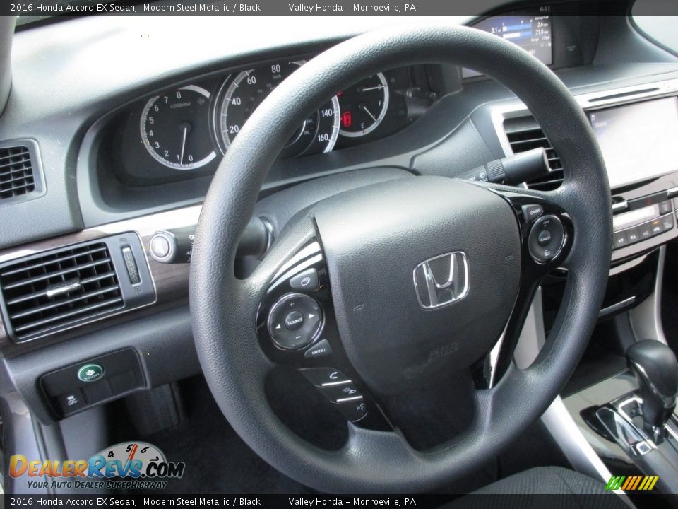 2016 Honda Accord EX Sedan Modern Steel Metallic / Black Photo #14