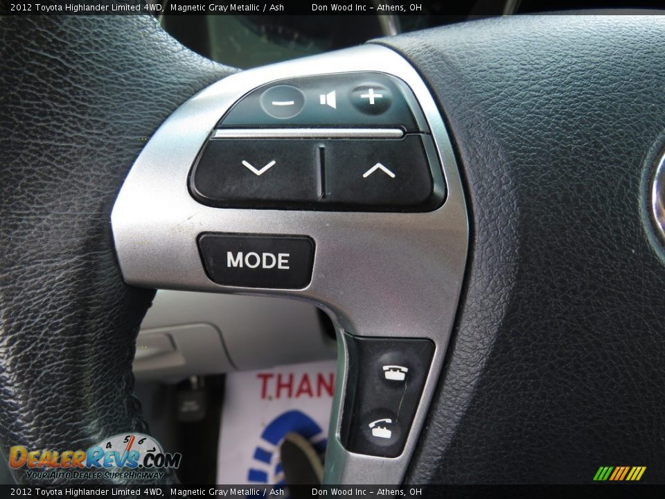 2012 Toyota Highlander Limited 4WD Magnetic Gray Metallic / Ash Photo #34