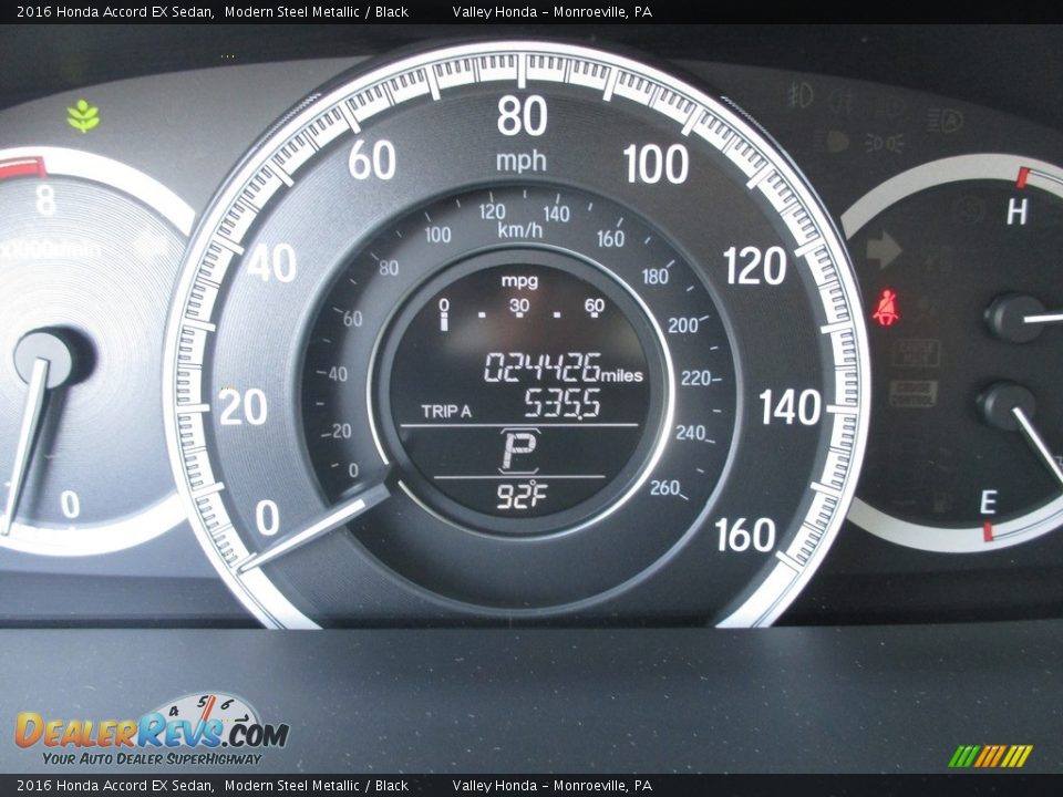 2016 Honda Accord EX Sedan Modern Steel Metallic / Black Photo #20