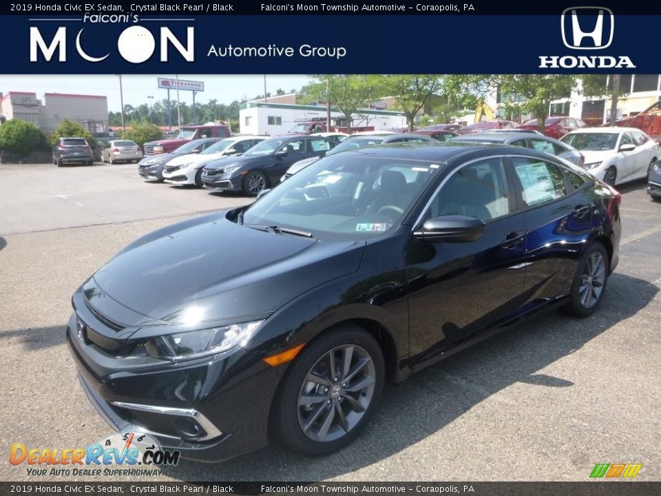 2019 Honda Civic EX Sedan Crystal Black Pearl / Black Photo #1