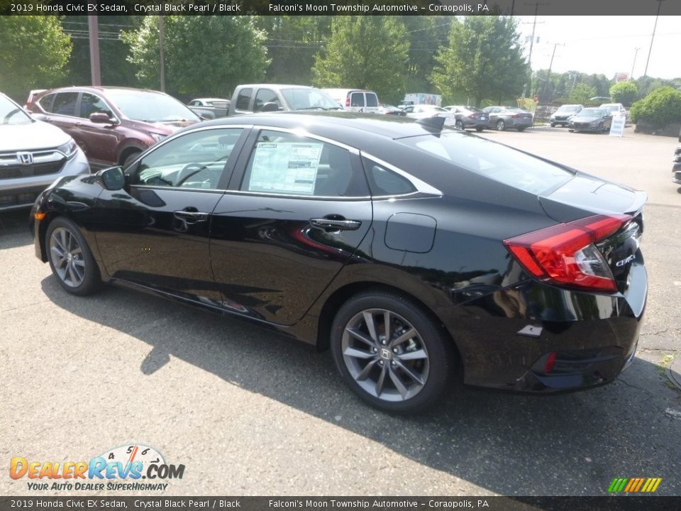 2019 Honda Civic EX Sedan Crystal Black Pearl / Black Photo #2