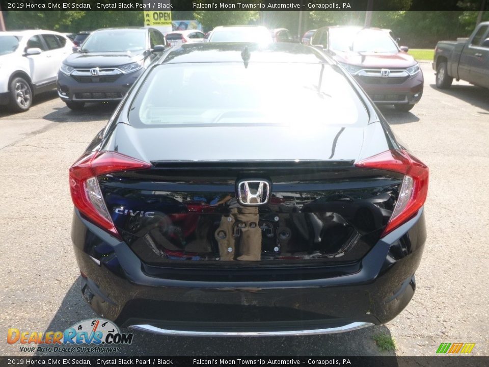 2019 Honda Civic EX Sedan Crystal Black Pearl / Black Photo #3