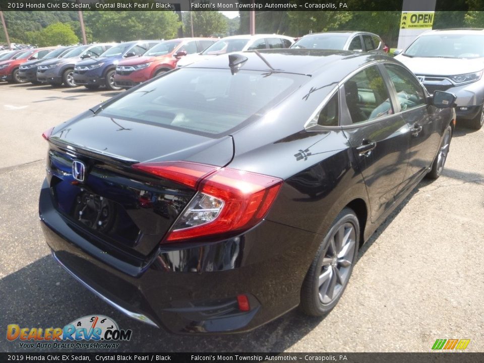2019 Honda Civic EX Sedan Crystal Black Pearl / Black Photo #4