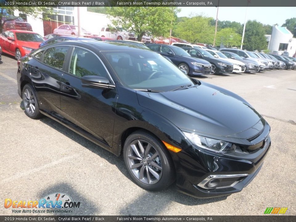 2019 Honda Civic EX Sedan Crystal Black Pearl / Black Photo #5