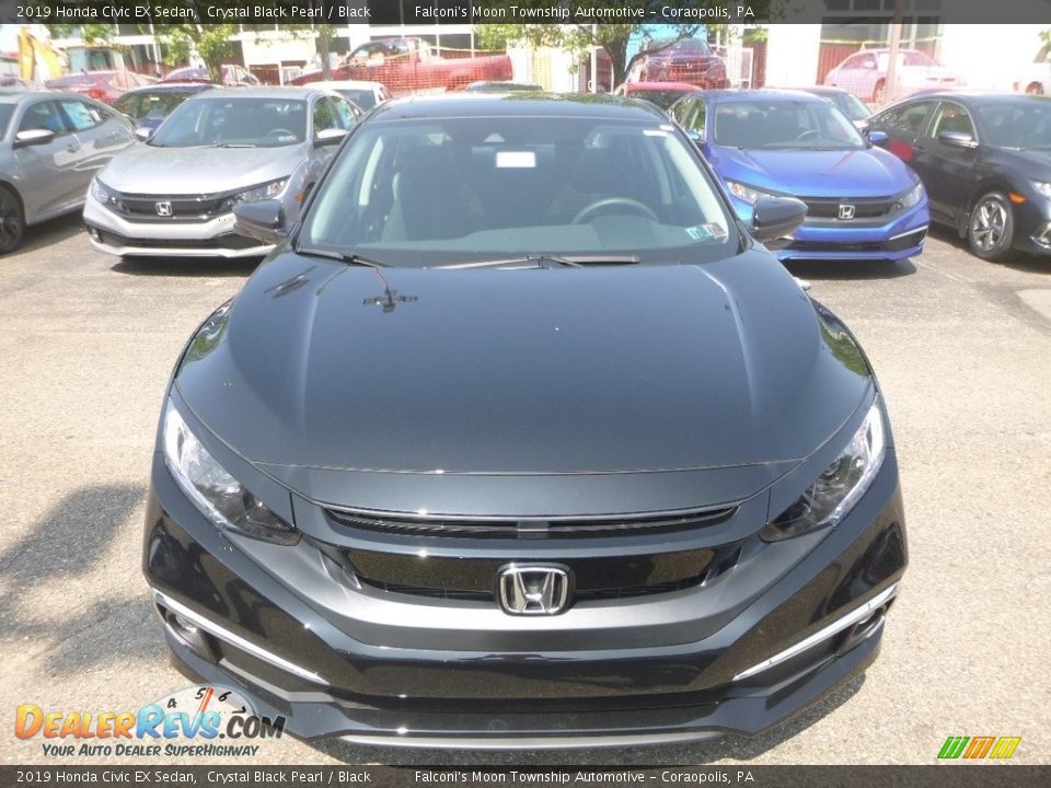 2019 Honda Civic EX Sedan Crystal Black Pearl / Black Photo #6
