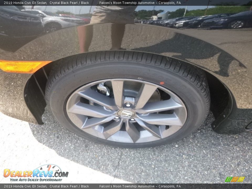 2019 Honda Civic EX Sedan Crystal Black Pearl / Black Photo #7