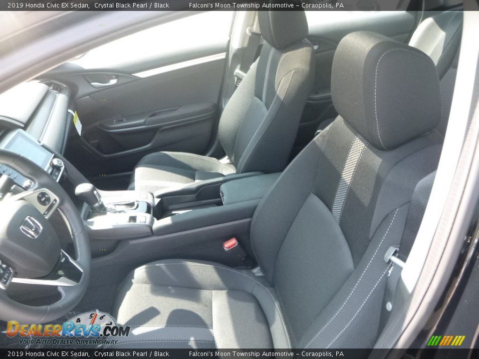2019 Honda Civic EX Sedan Crystal Black Pearl / Black Photo #8