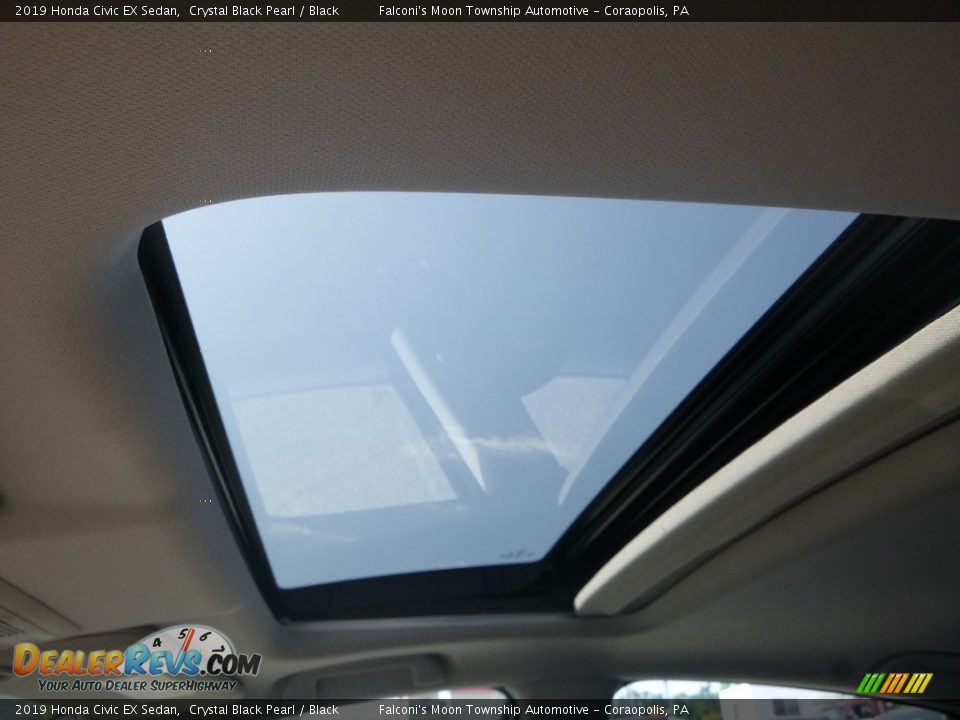 2019 Honda Civic EX Sedan Crystal Black Pearl / Black Photo #13