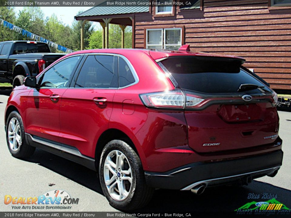 2018 Ford Edge Titanium AWD Ruby Red / Ebony Photo #3