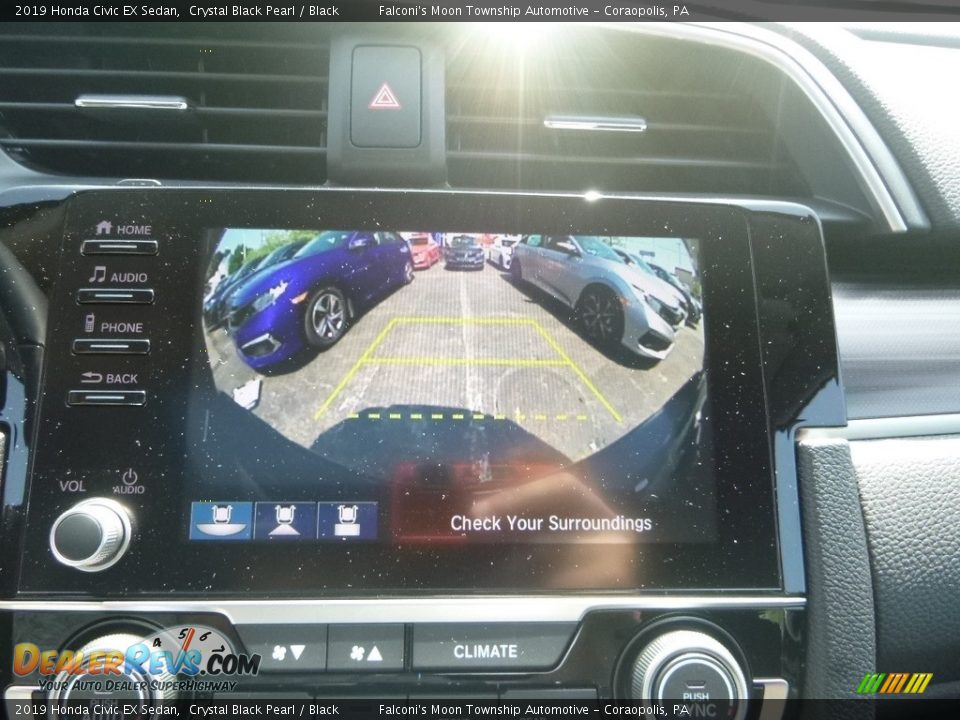 2019 Honda Civic EX Sedan Crystal Black Pearl / Black Photo #15