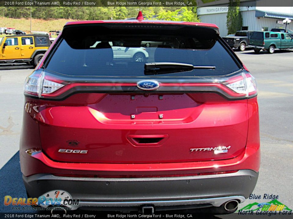 2018 Ford Edge Titanium AWD Ruby Red / Ebony Photo #4