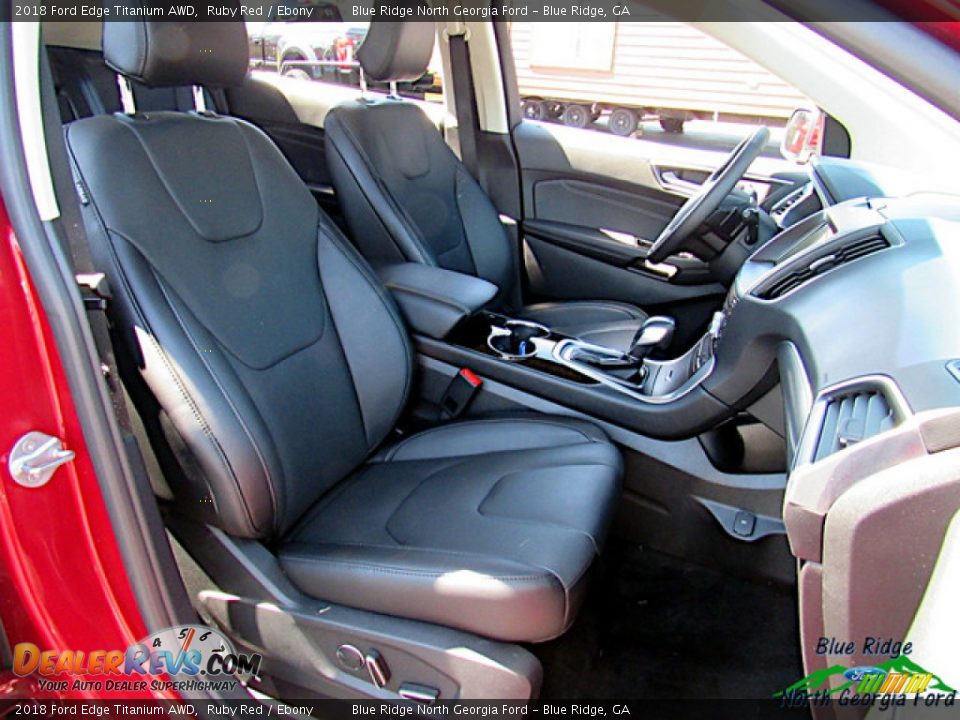 2018 Ford Edge Titanium AWD Ruby Red / Ebony Photo #11