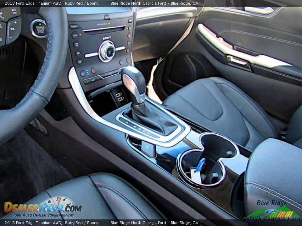 2018 Ford Edge Titanium AWD Ruby Red / Ebony Photo #25