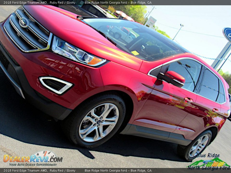 2018 Ford Edge Titanium AWD Ruby Red / Ebony Photo #31