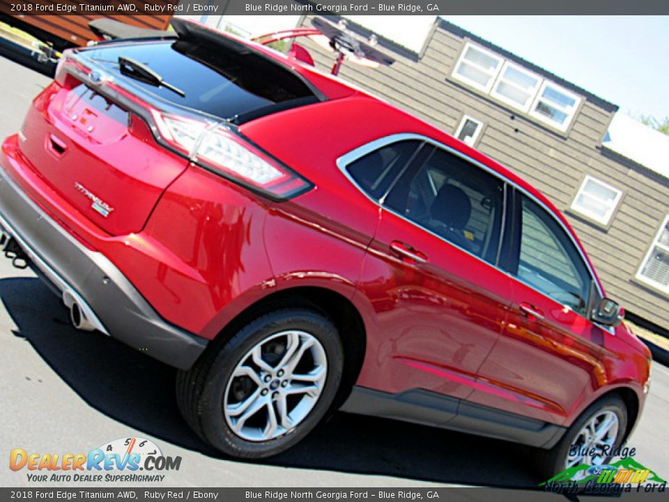 2018 Ford Edge Titanium AWD Ruby Red / Ebony Photo #33
