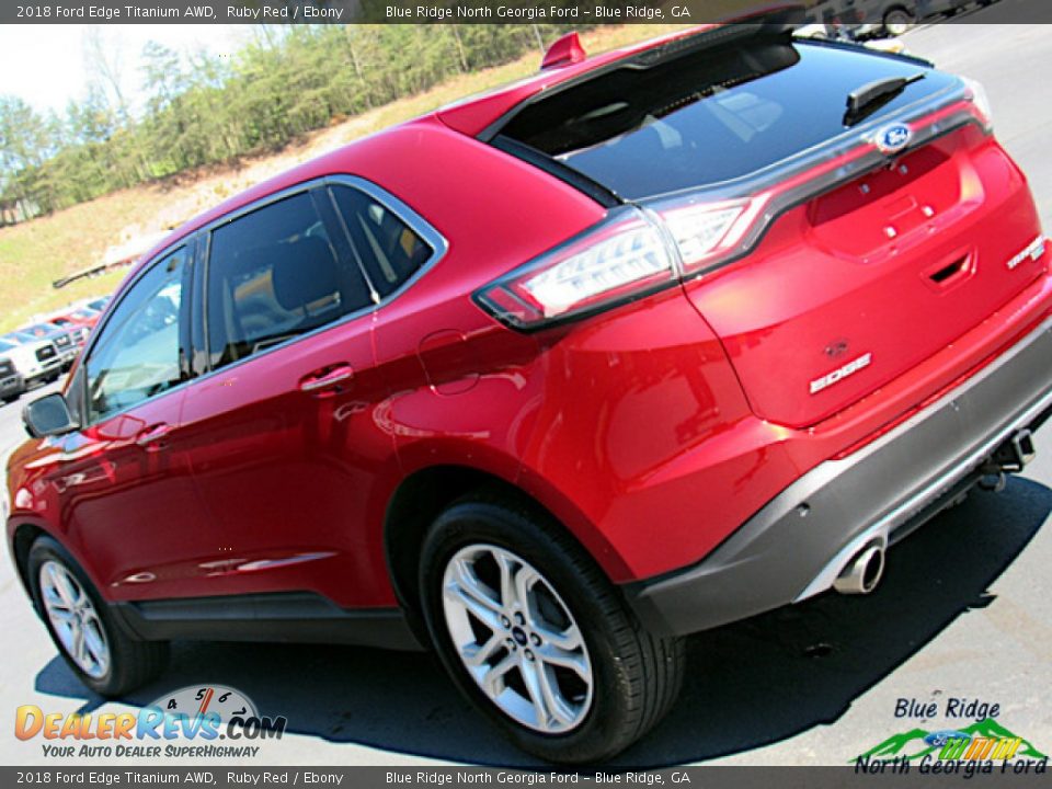 2018 Ford Edge Titanium AWD Ruby Red / Ebony Photo #34