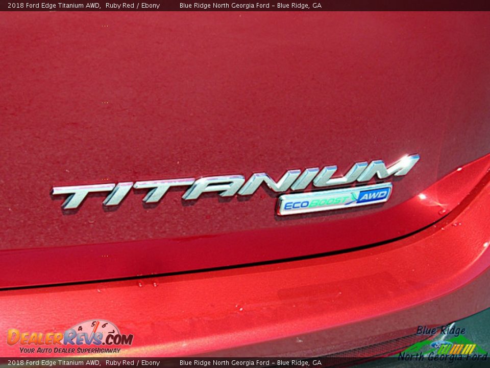 2018 Ford Edge Titanium AWD Ruby Red / Ebony Photo #36
