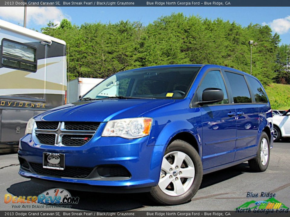 2013 Dodge Grand Caravan SE Blue Streak Pearl / Black/Light Graystone Photo #1