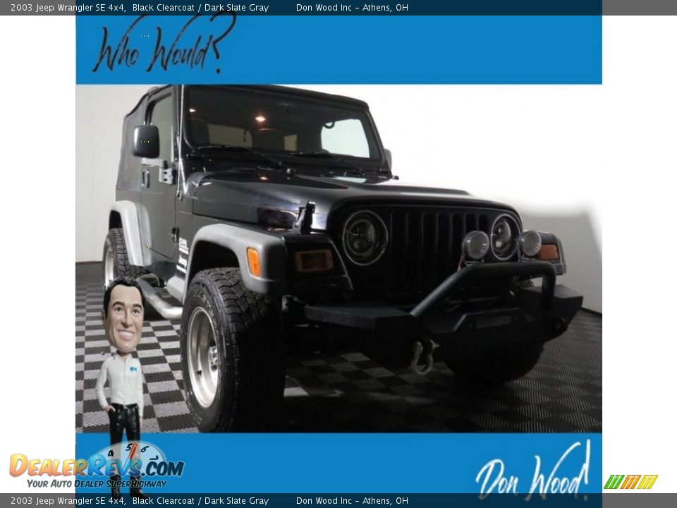 2003 Jeep Wrangler SE 4x4 Black Clearcoat / Dark Slate Gray Photo #1