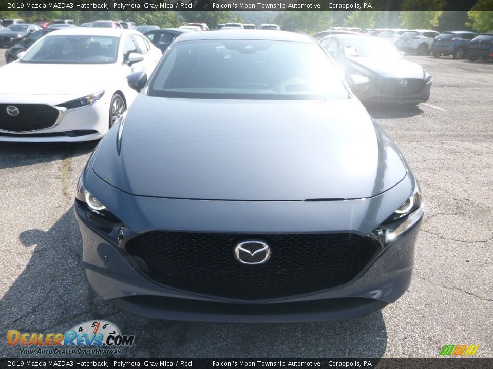 2019 Mazda MAZDA3 Hatchback Polymetal Gray Mica / Red Photo #4