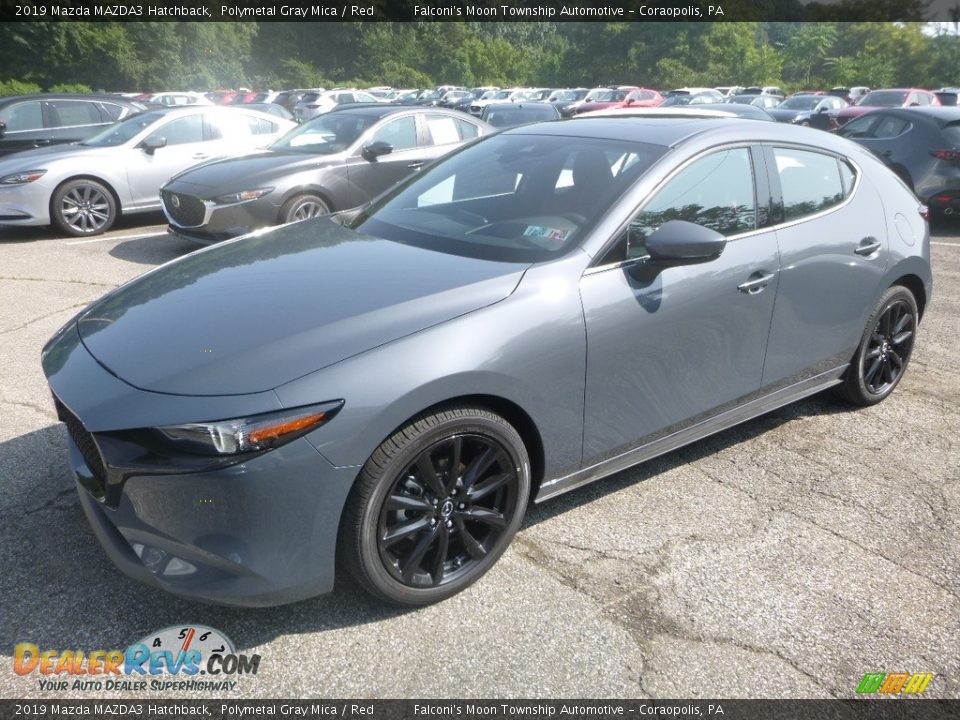 2019 Mazda MAZDA3 Hatchback Polymetal Gray Mica / Red Photo #5