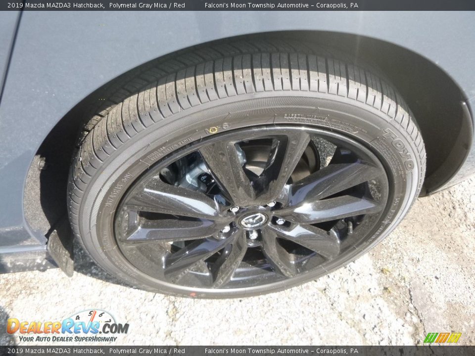 2019 Mazda MAZDA3 Hatchback Polymetal Gray Mica / Red Photo #7