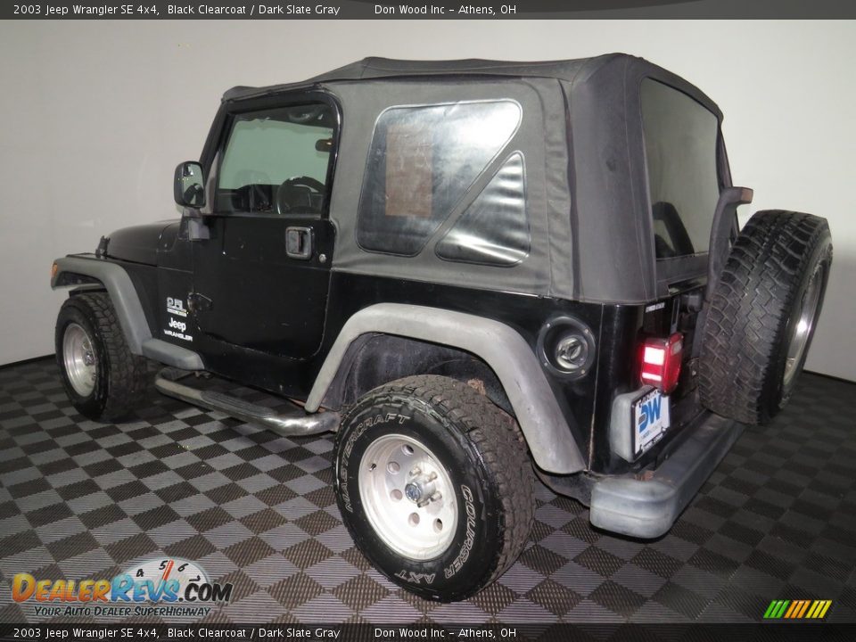 2003 Jeep Wrangler SE 4x4 Black Clearcoat / Dark Slate Gray Photo #9