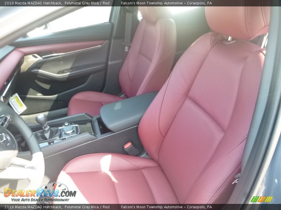 2019 Mazda MAZDA3 Hatchback Polymetal Gray Mica / Red Photo #11