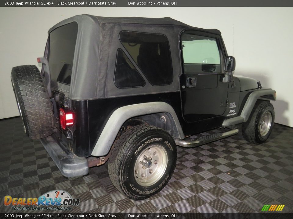 2003 Jeep Wrangler SE 4x4 Black Clearcoat / Dark Slate Gray Photo #13