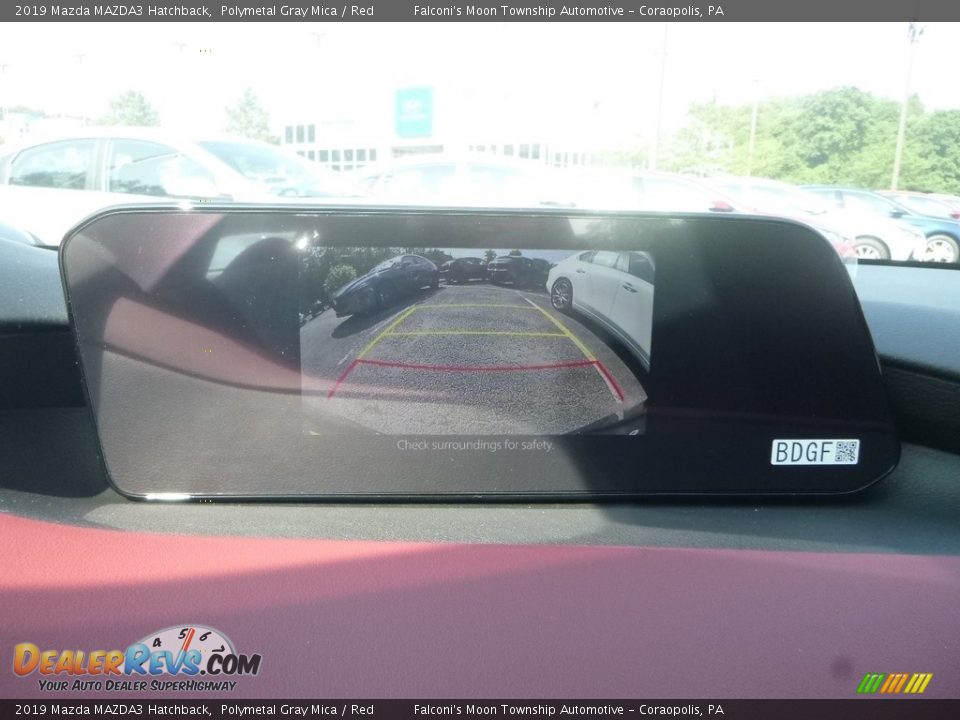 2019 Mazda MAZDA3 Hatchback Polymetal Gray Mica / Red Photo #15