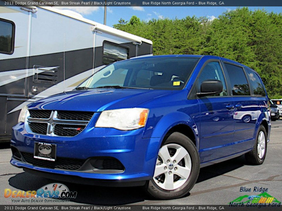 2013 Dodge Grand Caravan SE Blue Streak Pearl / Black/Light Graystone Photo #1