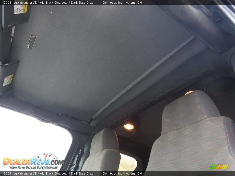 2003 Jeep Wrangler SE 4x4 Black Clearcoat / Dark Slate Gray Photo #28