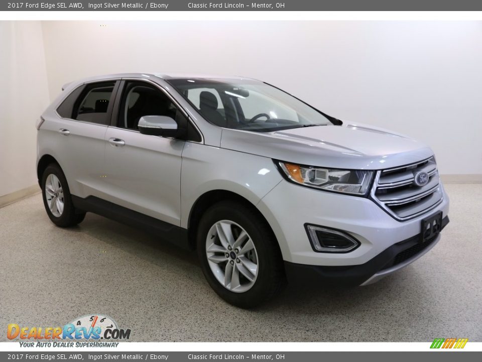 2017 Ford Edge SEL AWD Ingot Silver Metallic / Ebony Photo #1