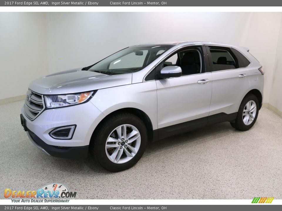 2017 Ford Edge SEL AWD Ingot Silver Metallic / Ebony Photo #3