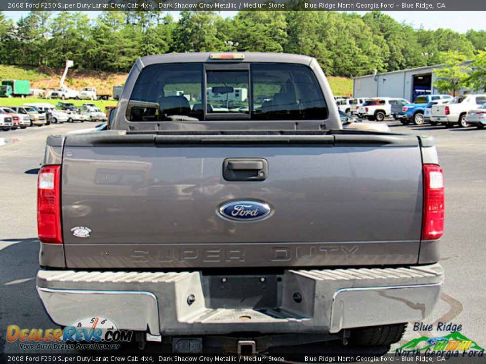 2008 Ford F250 Super Duty Lariat Crew Cab 4x4 Dark Shadow Grey Metallic / Medium Stone Photo #4