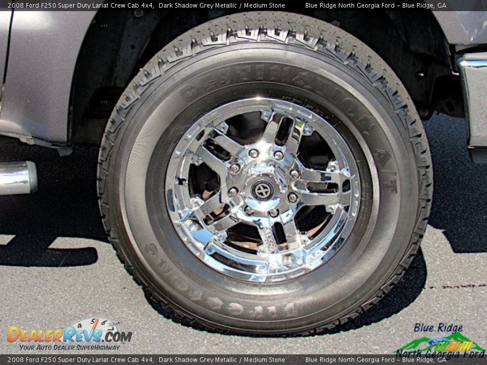 2008 Ford F250 Super Duty Lariat Crew Cab 4x4 Dark Shadow Grey Metallic / Medium Stone Photo #9