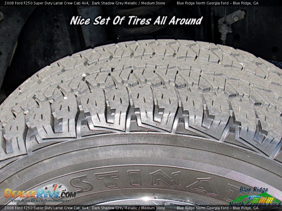 2008 Ford F250 Super Duty Lariat Crew Cab 4x4 Dark Shadow Grey Metallic / Medium Stone Photo #10