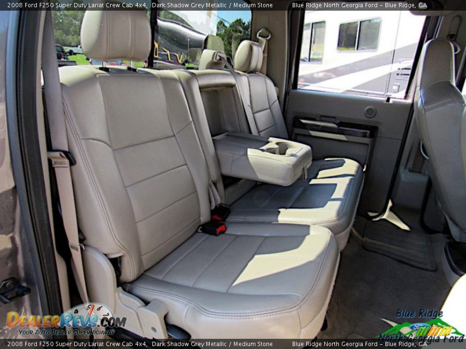 2008 Ford F250 Super Duty Lariat Crew Cab 4x4 Dark Shadow Grey Metallic / Medium Stone Photo #13