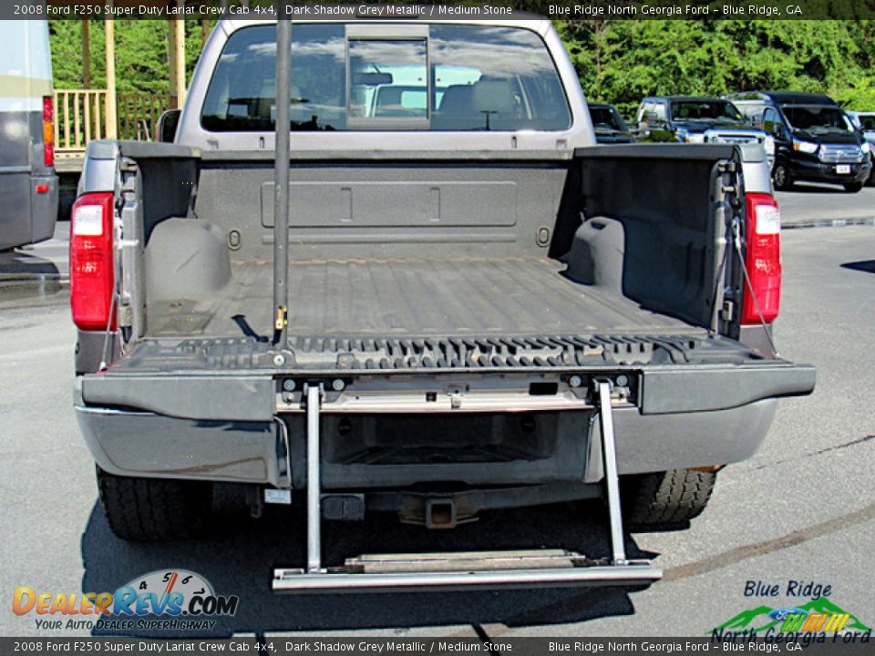 2008 Ford F250 Super Duty Lariat Crew Cab 4x4 Dark Shadow Grey Metallic / Medium Stone Photo #14