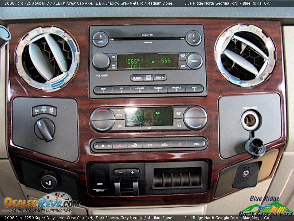 2008 Ford F250 Super Duty Lariat Crew Cab 4x4 Dark Shadow Grey Metallic / Medium Stone Photo #19